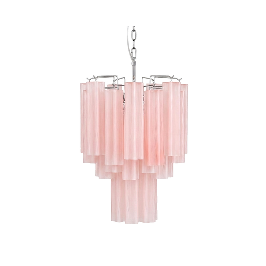 Luciana tiered ribbed glass pendant light on a white background